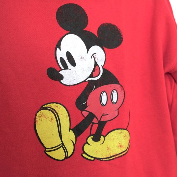 Disney Micky Mouse Cropped Red Hoodie - Picture 4 of 5
